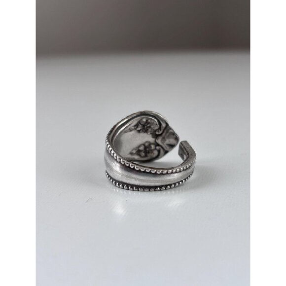 Handmade Antique Silver Plated Butter Knife Ring Size 9 - Picture 3 of 6